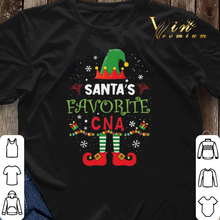 Elf Santa s Favorite CNA Christmas shirt sweater 3 - Elf Santa's Favorite CNA Christmas shirt sweater