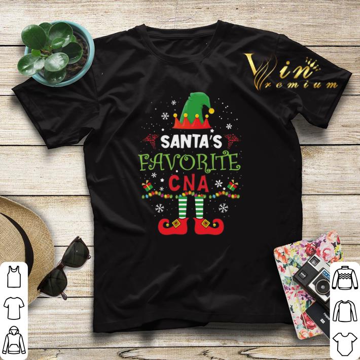 Elf Santa s Favorite CNA Christmas shirt sweater 4 - Elf Santa's Favorite CNA Christmas shirt sweater