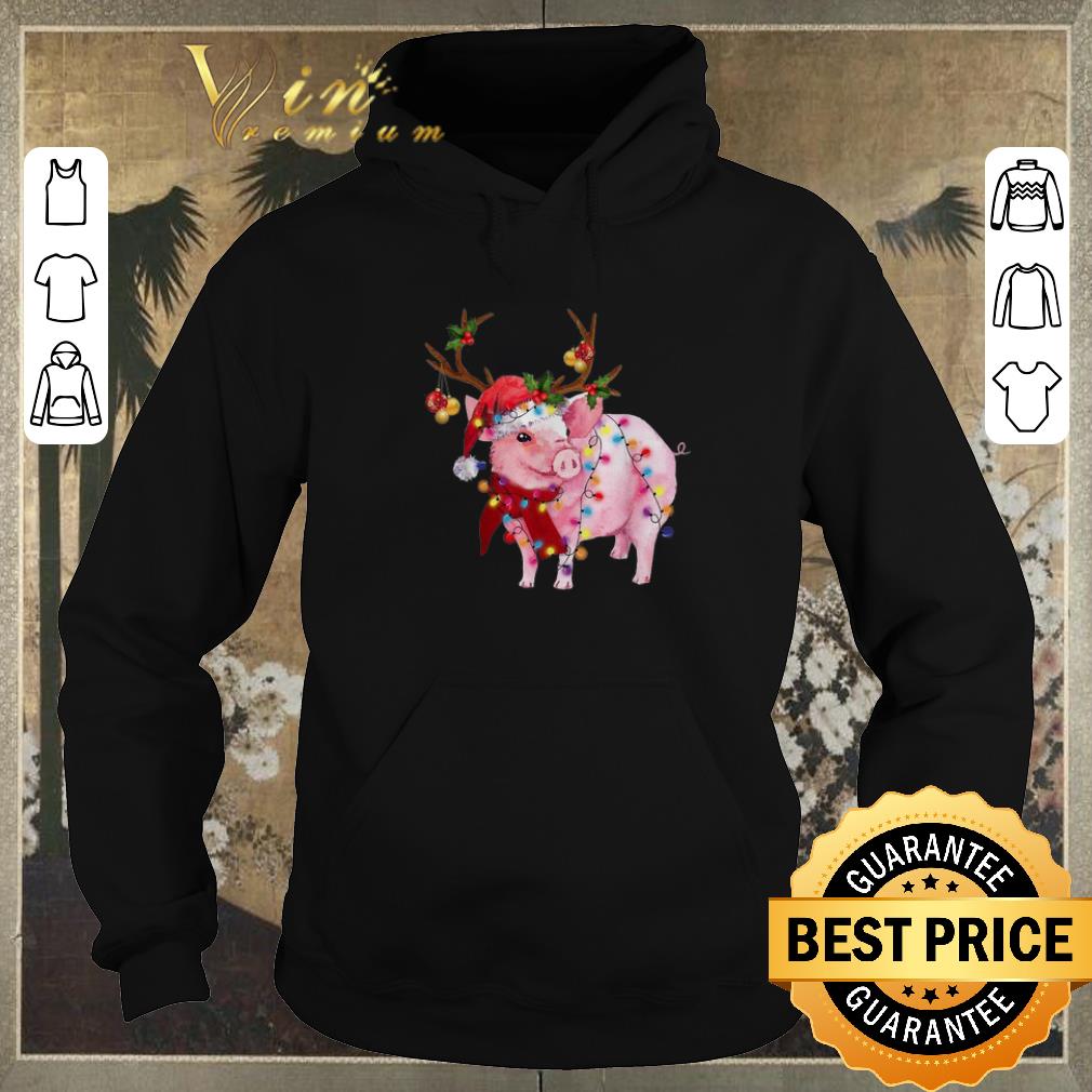 Funny Christmas Lights Pig Santa reindeer shirt Funny Christmas Lights Pig Santa reindeer shirt 4 - Funny Christmas Lights Pig Santa reindeer shirt