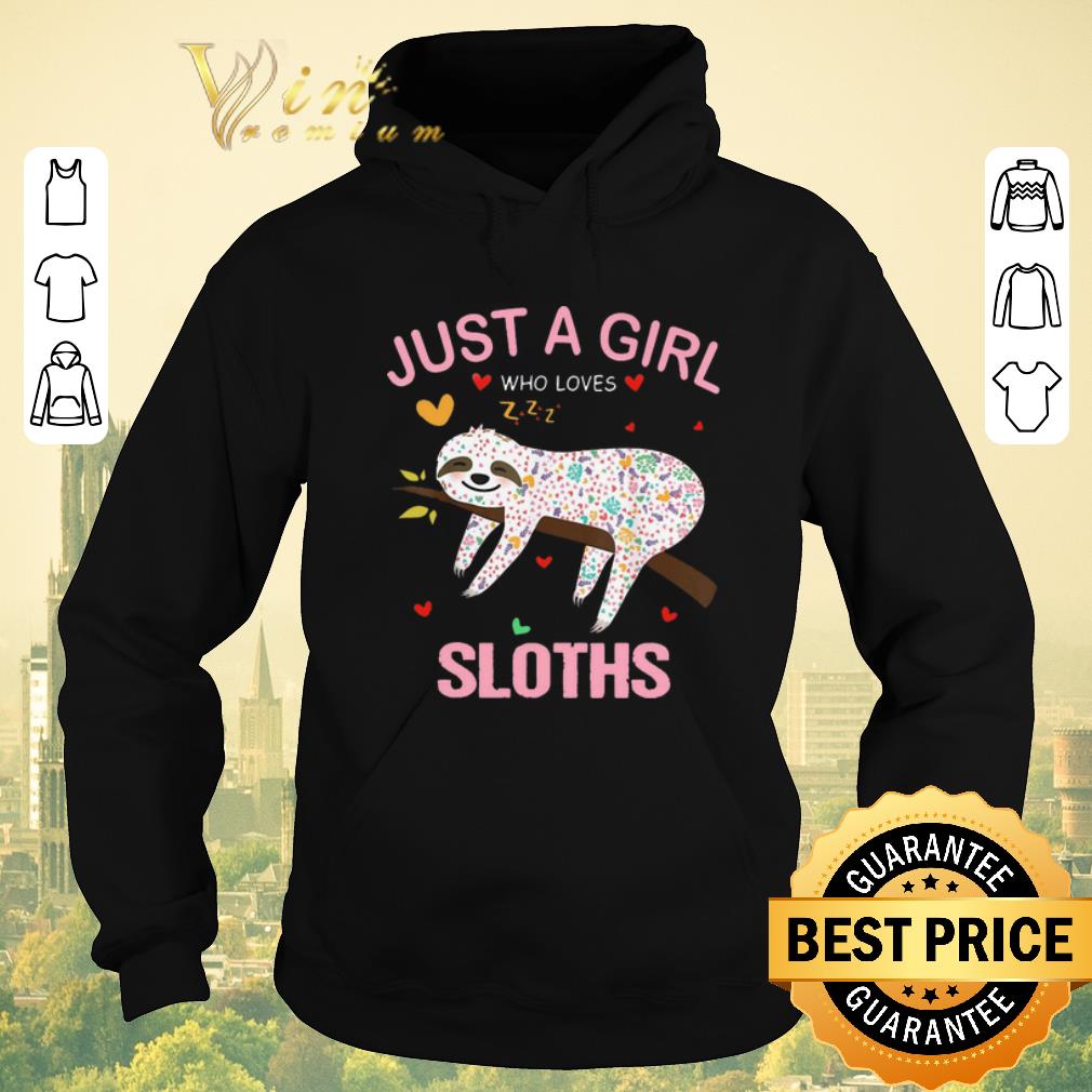 Funny Just a girl who loves sloths sleep shirt sweater 4 - Funny Just a girl who loves sloths sleep shirt sweater