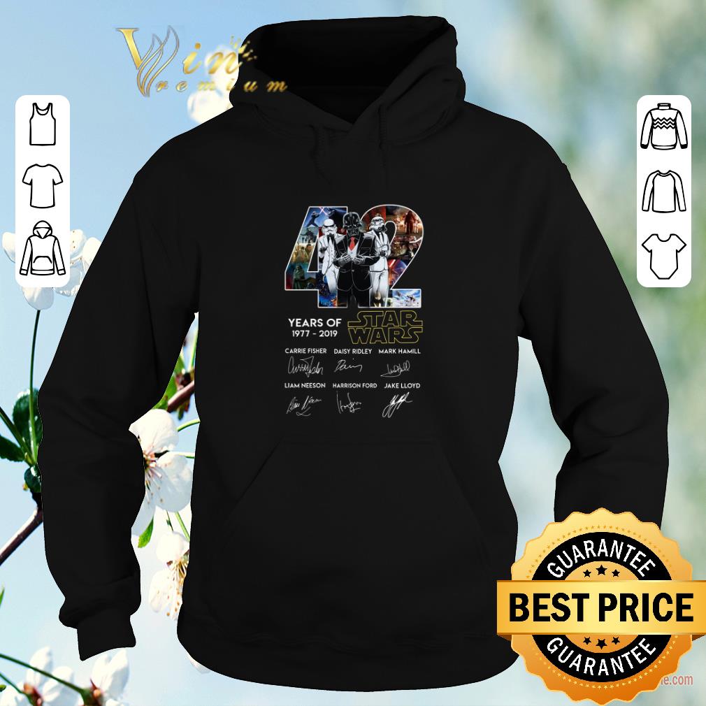 Funny Signatures Darth Vader 42 Years of Star Wars 1977 2019 shirt 4 - Funny Signatures Darth Vader 42 Years of Star Wars 1977-2019 shirt