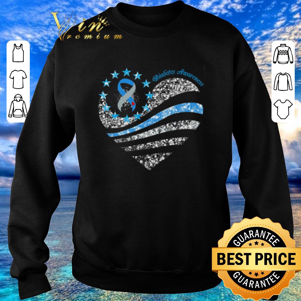 Hot Glitter Diabetes Awareness Betsy Ross heart shirt 2020 4 - Hot Glitter Diabetes Awareness Betsy Ross heart shirt 2020