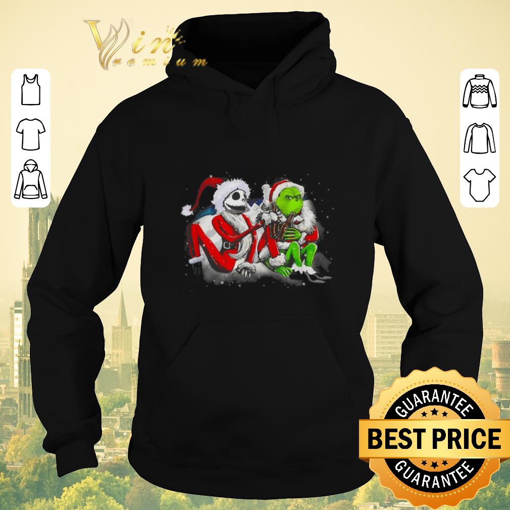 Hot Merry Christmas Jack Skellington and Grinch shirt 4 - Hot Merry Christmas Jack Skellington and Grinch shirt