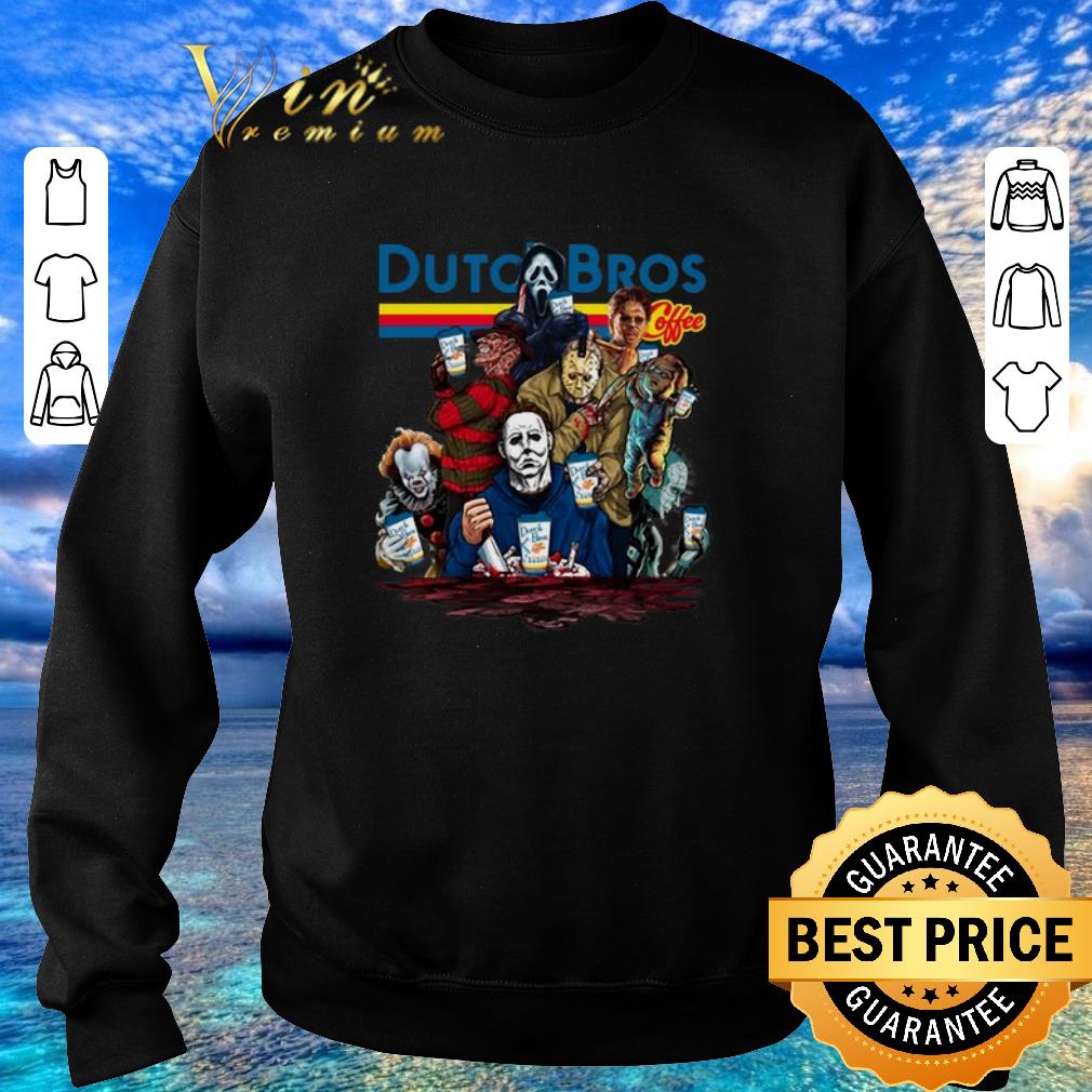 Nice Dutch Bros Coffee Horror movie characters shirt 2020 4 - Nice Dutch Bros Coffee Horror movie characters shirt 2020