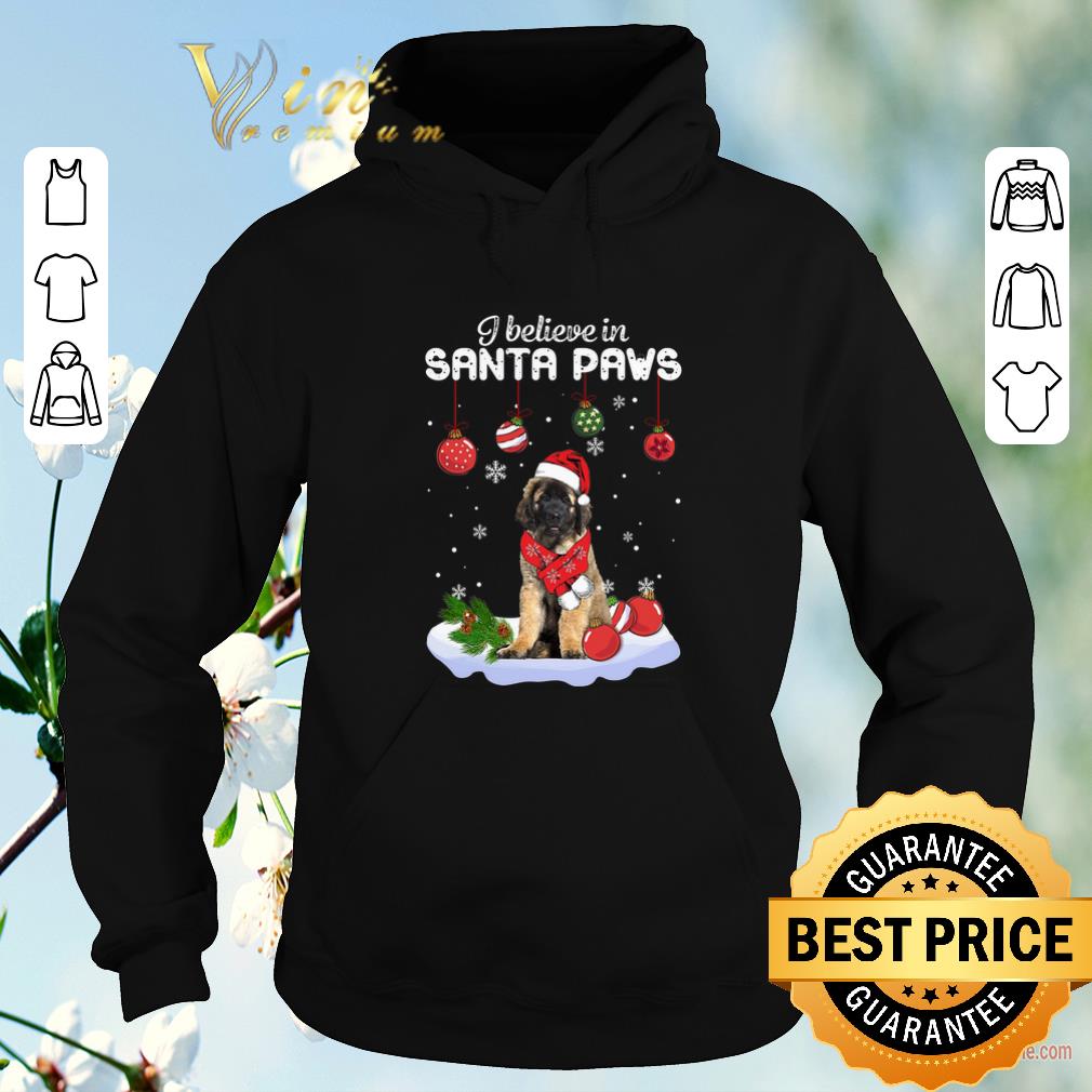 Nice Leonberger i believe in Santa paws Christmas shirt sweater 4 - Nice Leonberger i believe in Santa paws Christmas shirt sweater