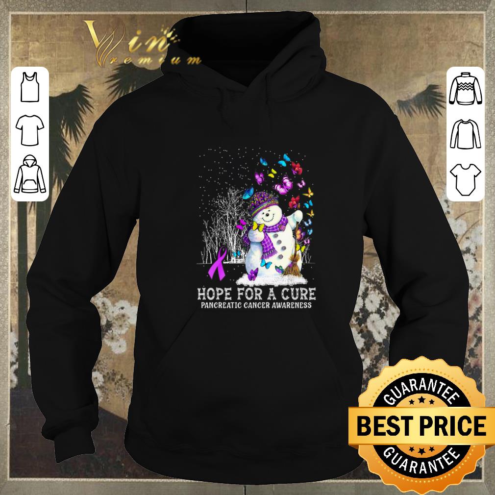 Nice Snowman Butterfly Hope For A Cure Pancreatic Cancer Awareness shirt sweater 4 - Nice Snowman Butterfly Hope For A Cure Pancreatic Cancer Awareness shirt sweater