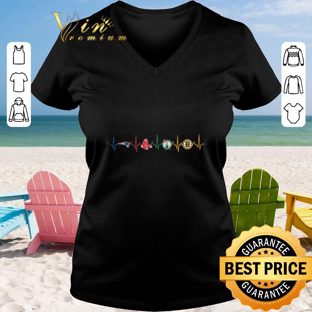 Official New England Patriots Boston Bruins Red Sox Celtics Heartbeat shirt sweater 2019 2 - Official New England Patriots Boston Bruins Red Sox Celtics Heartbeat shirt sweater 2019