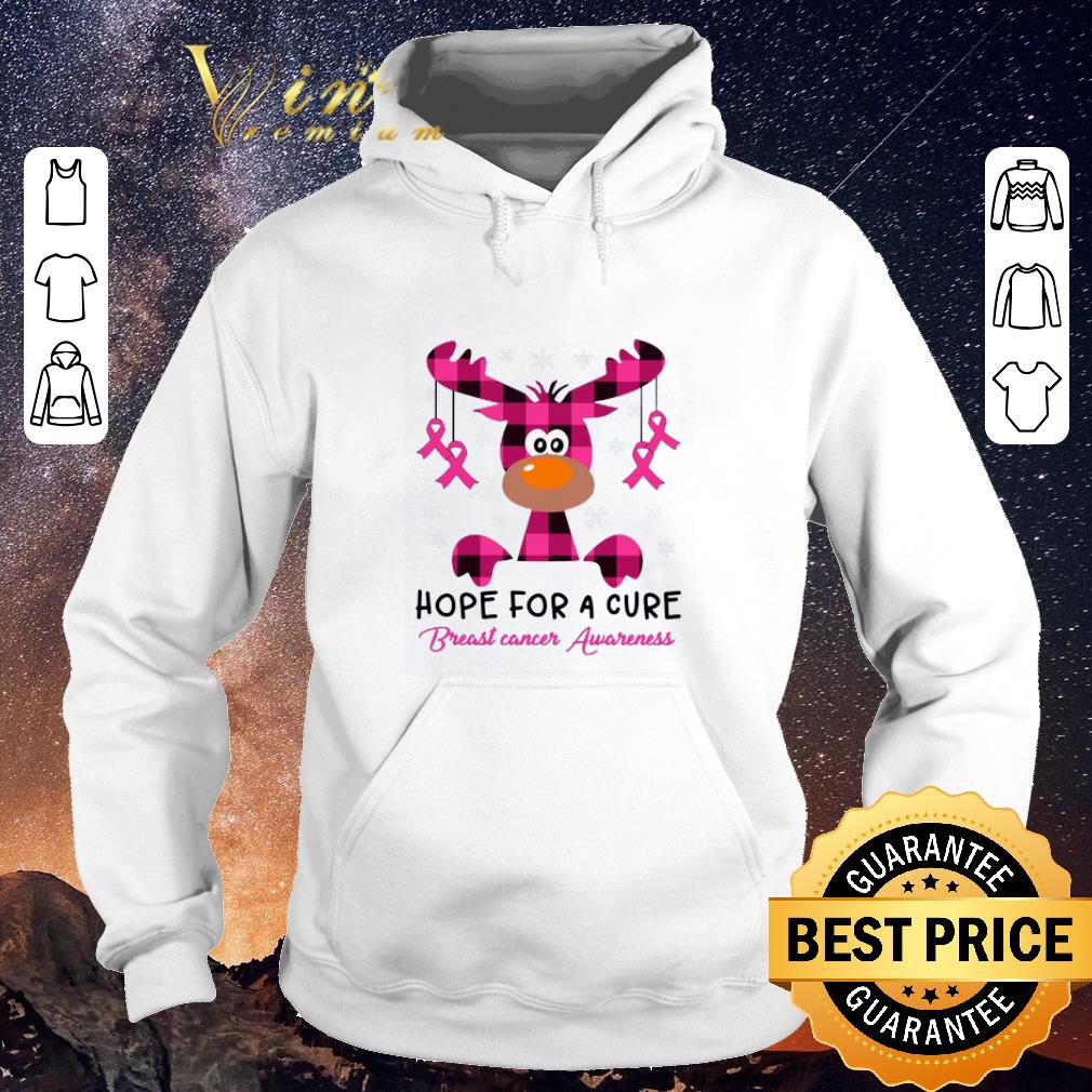 Original Reindeer Hope for a cure Breast cancer Awareness shirt sweater 4 - Original Reindeer Hope for a cure Breast cancer Awareness shirt sweater