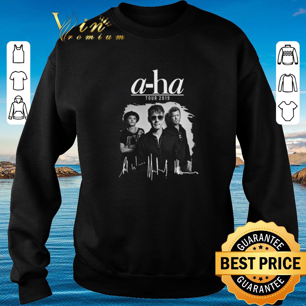 Original Signatures A ha tour 2019 shirt 4 - Original Signatures A-ha tour 2019 shirt