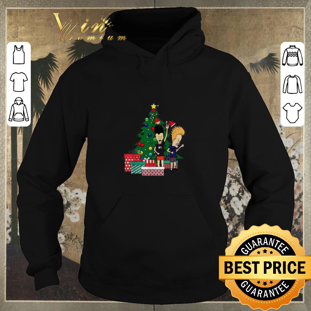 Premium Beavis and Butthead around the Christmas tree ugly shirt sweater 4 - Premium Beavis and Butthead around the Christmas tree ugly shirt sweater
