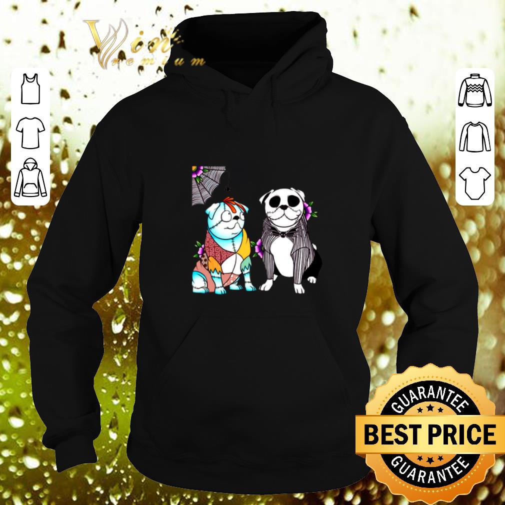 Premium Bulldog Jack Skellington and Sally shirt Premium Bulldog Jack Skellington and Sally shirt 4 - Premium Bulldog Jack Skellington and Sally shirt