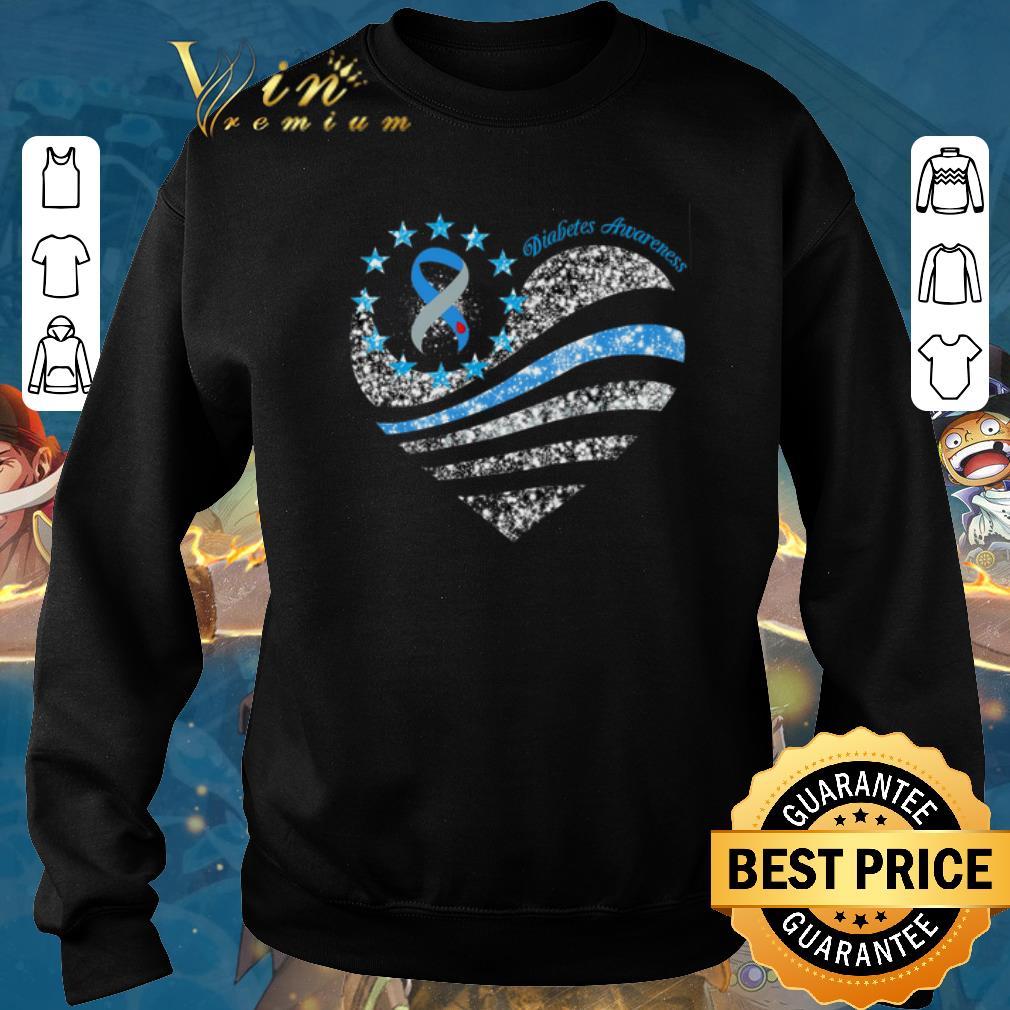 Premium Glitter Diabetes Awareness Betsy Ross heart shirt sweater 2019 4 - Premium Glitter Diabetes Awareness Betsy Ross heart shirt sweater 2019