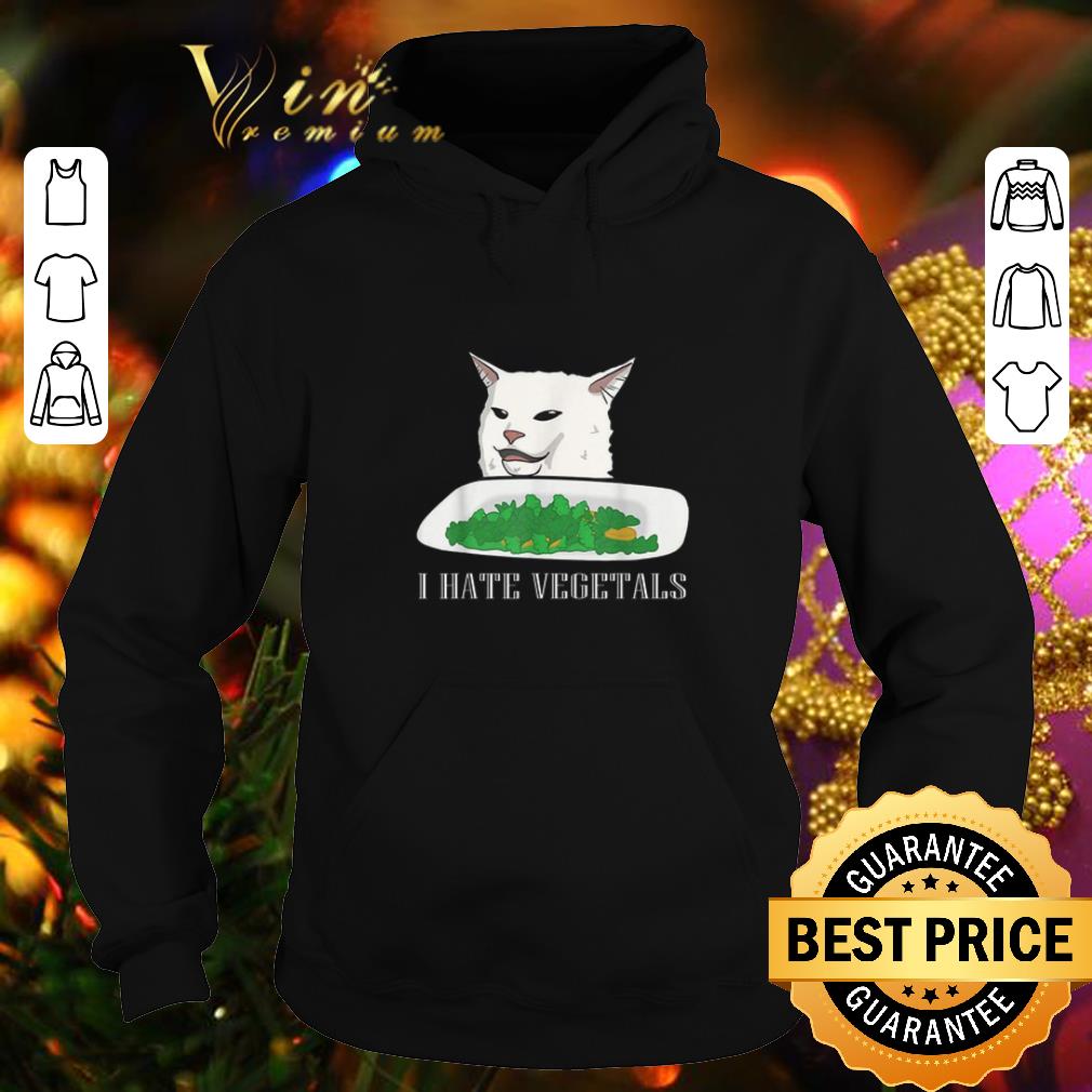 Premium White cat meme i hate vegetals shirt Premium White cat meme i hate vegetals shirt 4 - Premium White cat meme i hate vegetals shirt