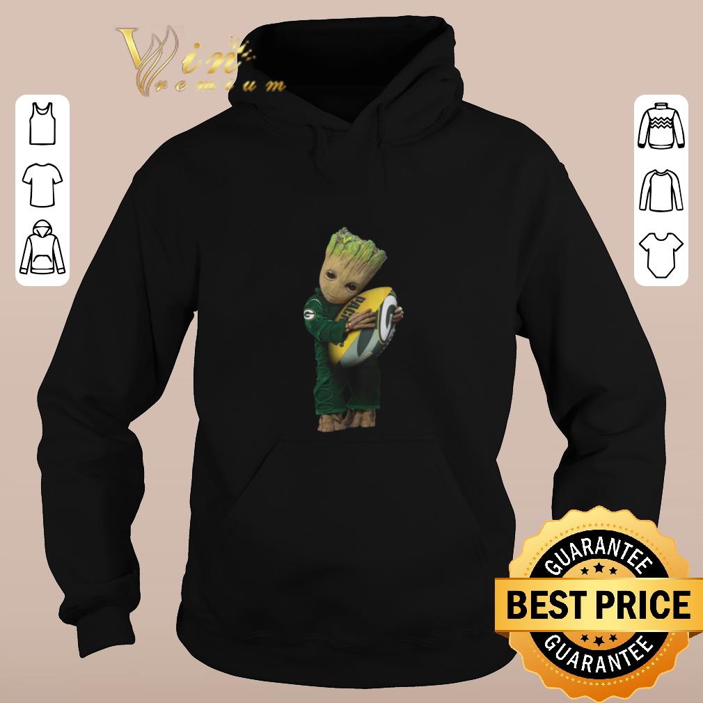 Pretty Green Bay Packers Baby Groot hug rugby ball shirt 4 - Pretty Green Bay Packers Baby Groot hug rugby ball shirt