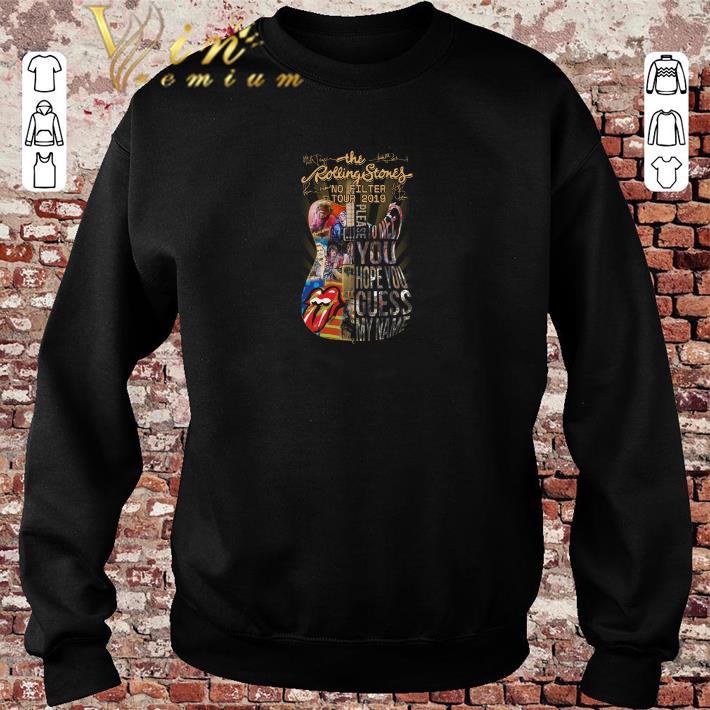 Pretty Guitar The Rolling Stones no filter tour 2019 signatures shirt sweater 2019 4 - Pretty Guitar The Rolling Stones no filter tour 2019 signatures shirt sweater 2019