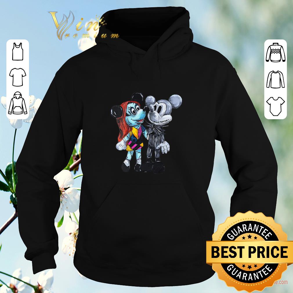 Pretty Mickey Mouse Jack Skellington and Sally style shirt Pretty Mickey Mouse Jack Skellington and Sally style shirt 4 - Pretty Mickey Mouse Jack Skellington and Sally style shirt