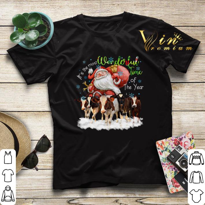 Santa riding Cows It s the most wonderful time of the year shirt sweater 4 - Santa riding Cows It's the most wonderful time of the year shirt sweater