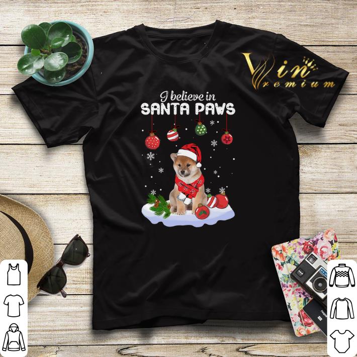Shiba Inu i believe in Santa paws Christmas shirt 4 - Shiba Inu i believe in Santa paws Christmas shirt