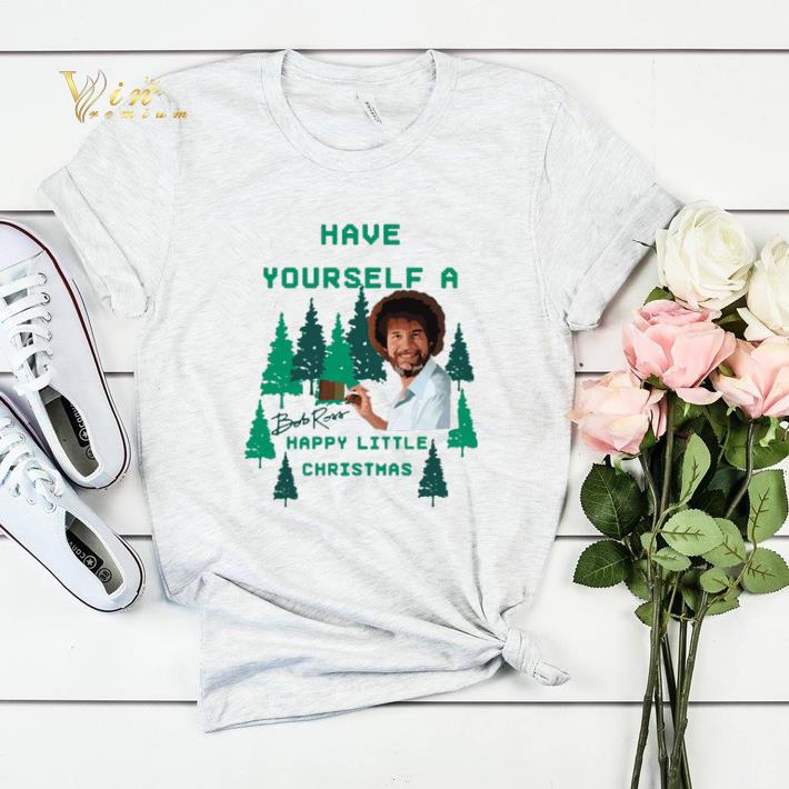 Signature Bob Ross Have yourself a happy little Christmas shirt Signature Bob Ross Have yourself a happy little Christmas shirt 4 - Signature Bob Ross Have yourself a happy little Christmas shirt