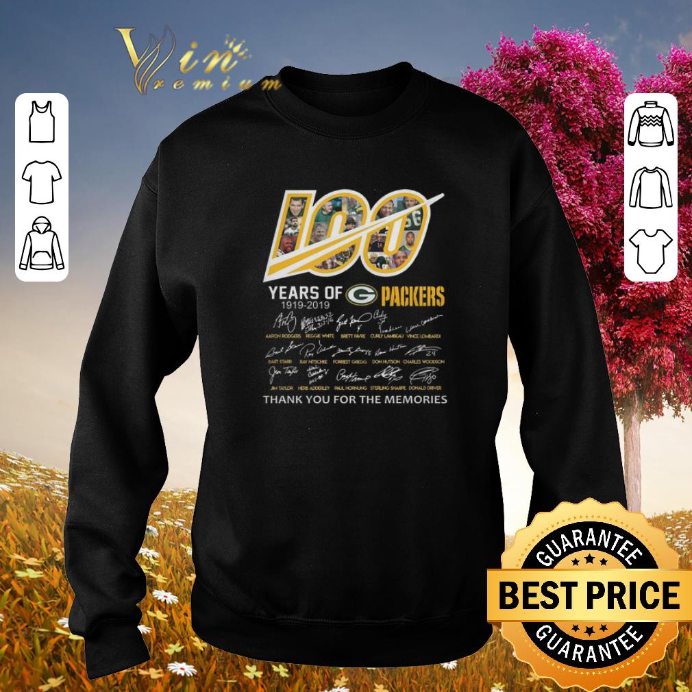 Signatures 100 years of Green Bay Packers 1919 2019 shirt 4 - Signatures 100 years of Green Bay Packers 1919-2019 shirt