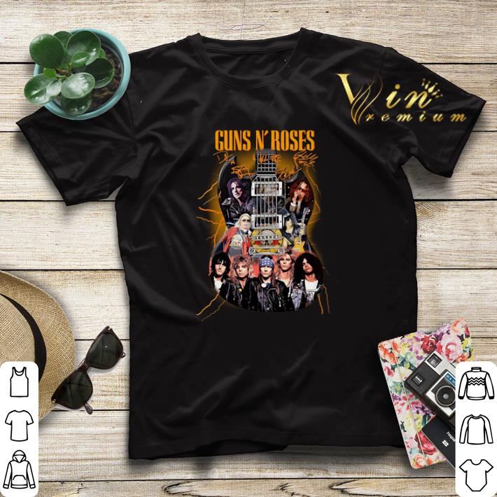 Signatures Guns N Roses Guitar shirt 4 - Signatures Guns N Roses Guitar shirt