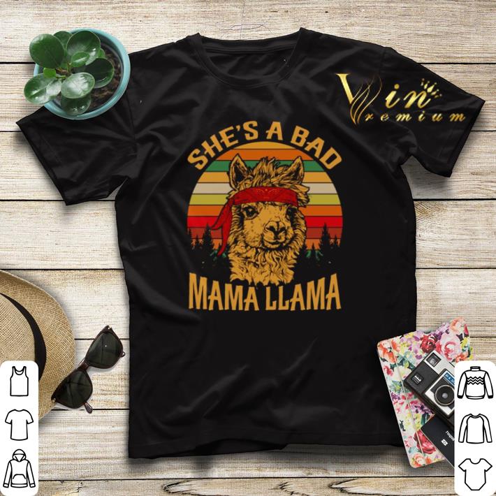 Sunset She's a bad Mama Llama vintage shirt Sunset She s a bad Mama Llama vintage shirt 4 - Sunset She's a bad Mama Llama vintage shirt