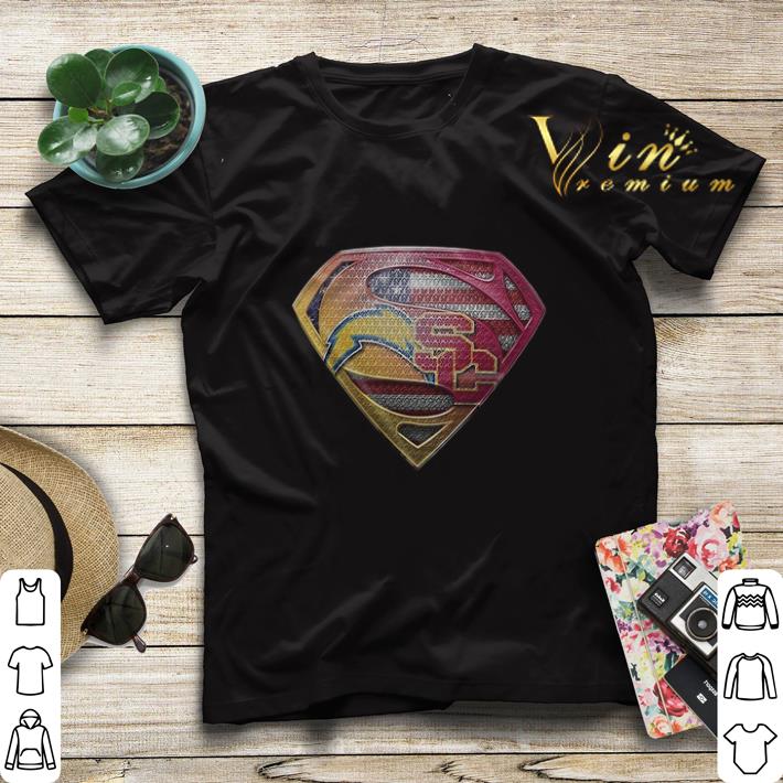 Superman logo Los Angeles Chargers USC Trojans shirt sweater 4 - Superman logo Los Angeles Chargers USC Trojans shirt sweater