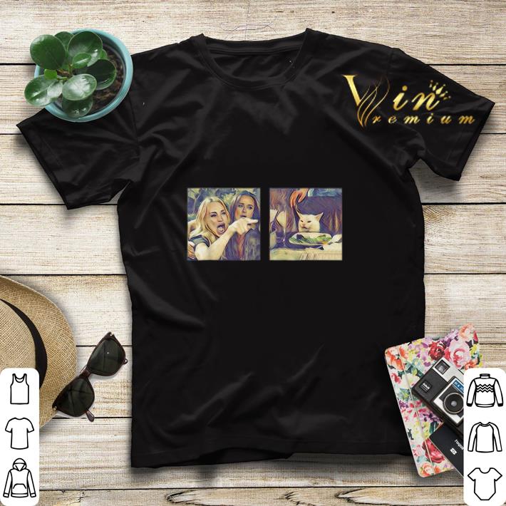 Woman yelling at a white cat meme shirt sweater 4 - Woman yelling at a white cat meme shirt sweater