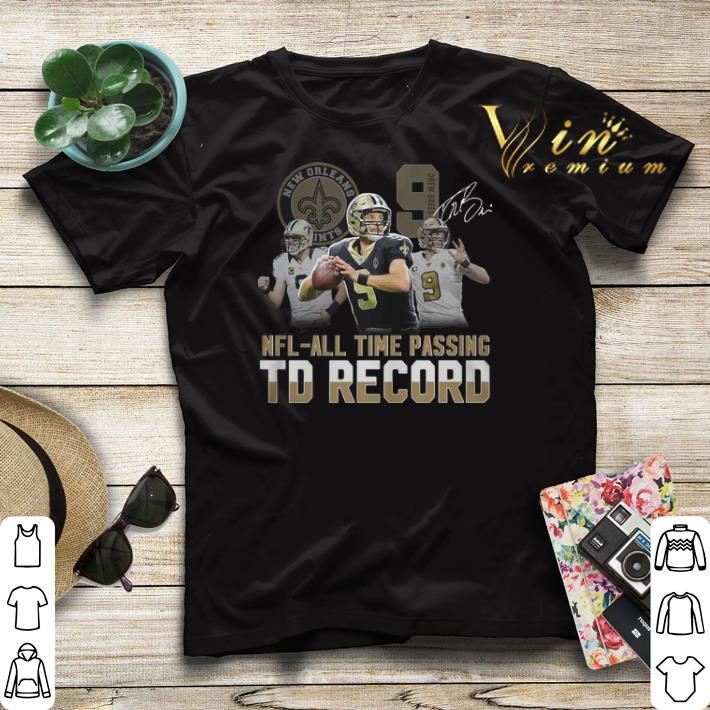 9 Drew Brees Saints signed NFL all time passing to record shirt sweater 4 - 9 Drew Brees Saints signed NFL all time passing to record shirt sweater