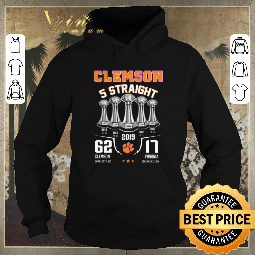 Awesome Clemson Tigers 5 Straight 2019 62 17 Clemson Virginia shirt sweater Awesome Clemson Tigers 5 Straight 2019 62 17 Clemson Virginia shirt sweater 4 - Awesome Clemson Tigers 5 Straight 2019 62 17 Clemson Virginia shirt sweater