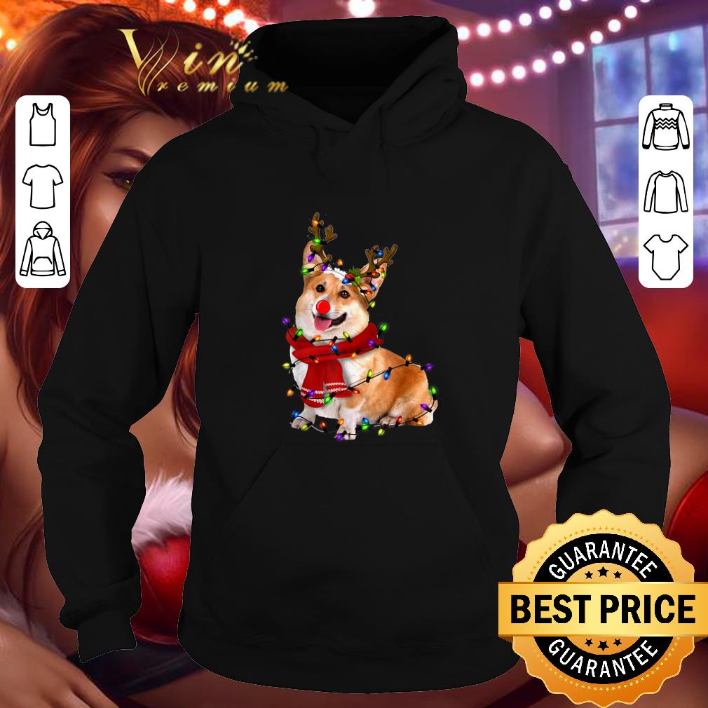 Awesome Corgi Reindeer Christmas Lights Pajama shirt 4 - Awesome Corgi Reindeer Christmas Lights Pajama shirt
