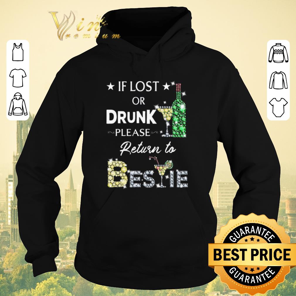Awesome If lost or drunk please return to Bestie diamond shirt sweater 4 - Awesome If lost or drunk please return to Bestie diamond shirt sweater