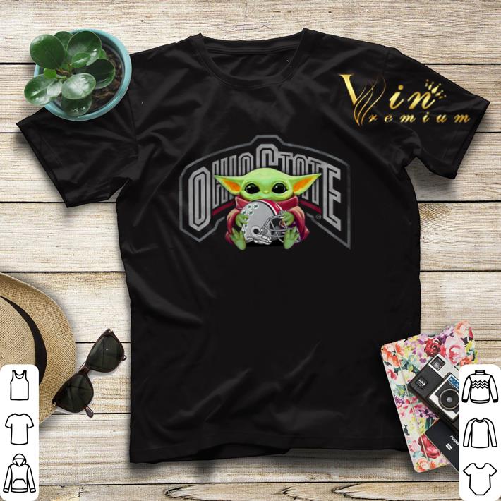 Baby Yoda hug Ohio State Buckeyes Logo Star Wars shirt sweater 4 - Baby Yoda hug Ohio State Buckeyes Logo Star Wars shirt sweater