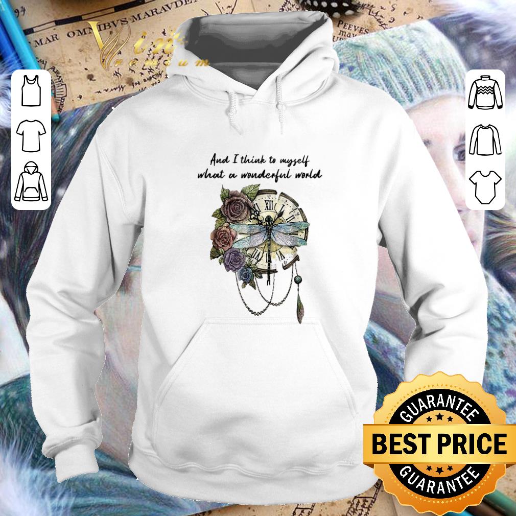 Cheap Dragonfly clock and i think to myself what a wonderful world shirt 4 - Cheap Dragonfly clock and i think to myself what a wonderful world shirt