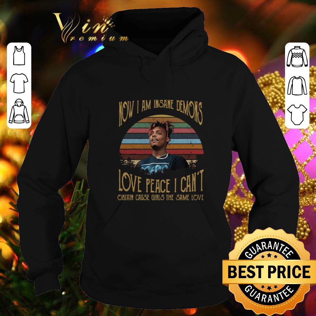 Cheap Juice Wrld now I am insane demons love peace i can t sunset shirt 4 - Cheap Juice Wrld now I am insane demons love peace i can't sunset shirt