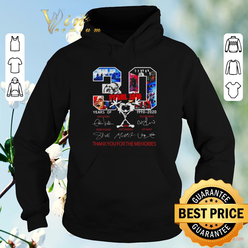 Funny 30th years of Pearl Jam 1990 2020 signed thank you for memories shirt sweater 4 - Funny 30th years of Pearl Jam 1990-2020 signed thank you for memories shirt sweater