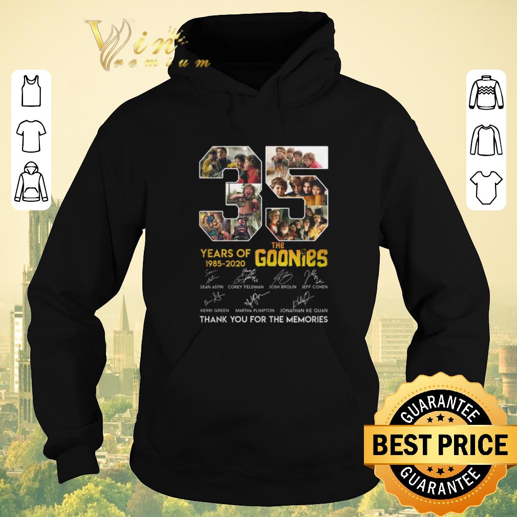 Funny Thank you for the memories 35 years of 1985 2020 The Goonies shirt 4 - Funny Thank you for the memories 35 years of 1985-2020 The Goonies shirt