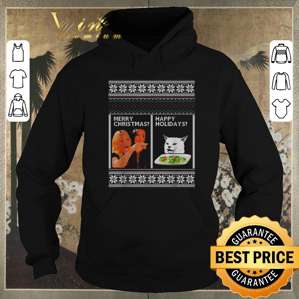 Hot Ugly Merry Christmas Woman yelling at cat happy holiday sweater 4 - Hot Ugly Merry Christmas Woman yelling at cat happy holiday sweater