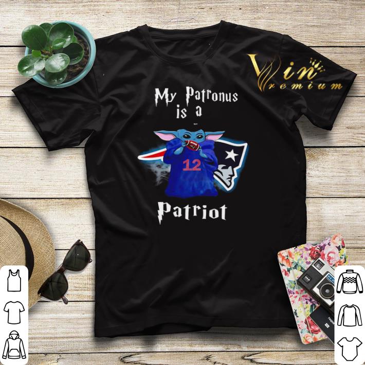 New England Patriots My Patronus is a Baby Yoda shirt 4 - New England Patriots My Patronus is a Baby Yoda shirt