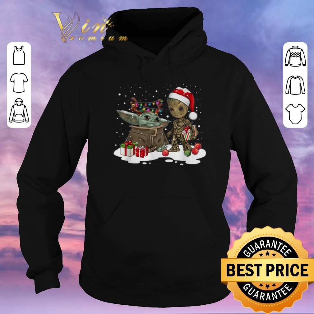 Nice Baby Yoda reindeer and Baby Groot santa Christmas shirt sweater 4 - Nice Baby Yoda reindeer and Baby Groot santa Christmas shirt sweater