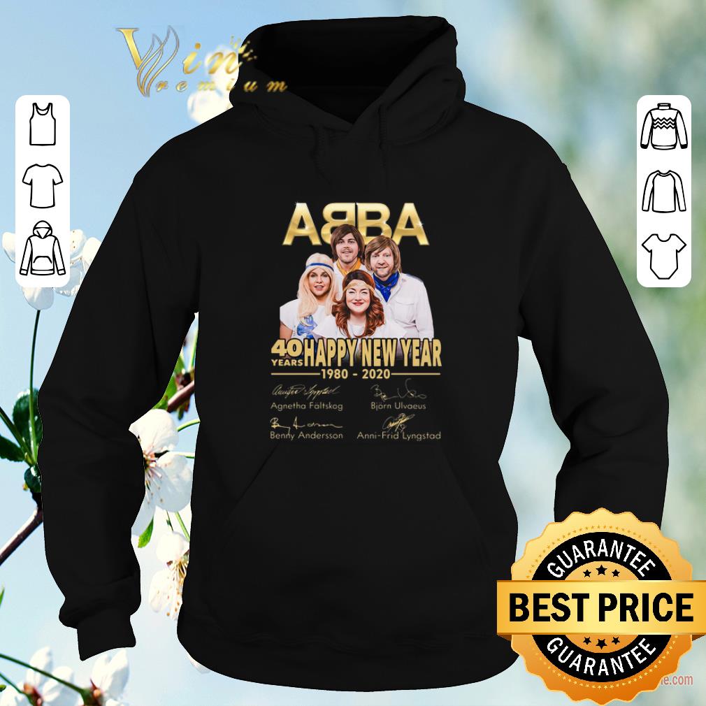 Nice Signatures ABBA 40 years Happy New Year 1980 2020 shirt 4 - Nice Signatures ABBA 40 years Happy New Year 1980-2020 shirt