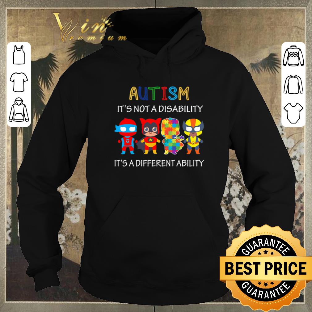 Nice Superhero Autism it s not a disability it s a different ability shirt sweater 4 - Nice Superhero Autism it's not a disability it's a different ability shirt sweater