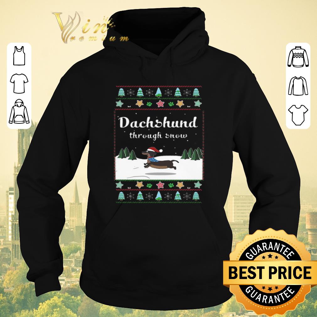 Official Ugly Christmas Dachshund through snow sweater Official Ugly Christmas Dachshund through snow sweater 4 - Official Ugly Christmas Dachshund through snow sweater