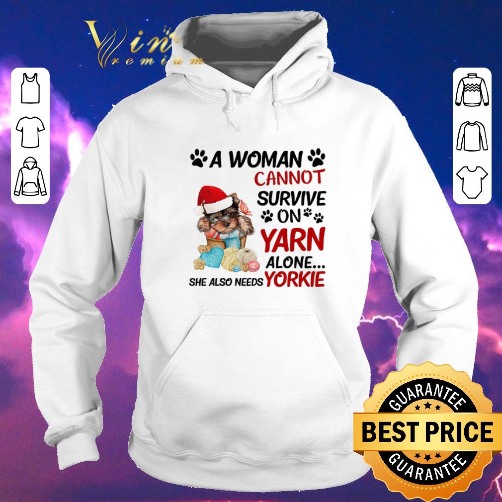 Original A woman cannot survive on yarn alone she also needs Yorkie shirt sweater 4 - Original A woman cannot survive on yarn alone she also needs Yorkie shirt sweater