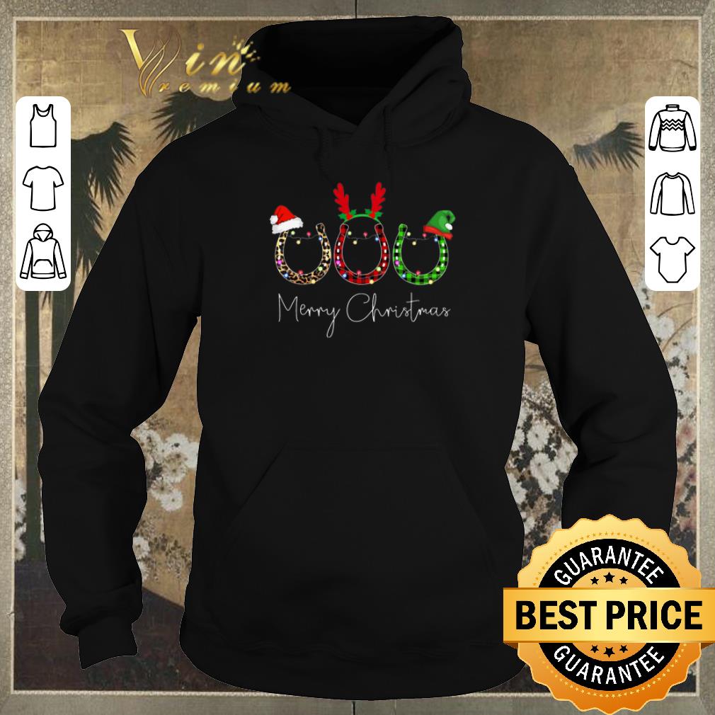 Original Horseshoe Merry Christmas Leopard Plaid With Lights shirt sweater 4 - Original Horseshoe Merry Christmas Leopard Plaid With Lights shirt sweater