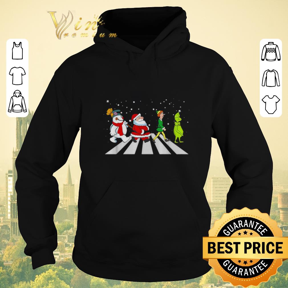 Premium Christmas Santa Elf Grinch Abbey Road characters shirt 4 - Premium Christmas Santa Elf Grinch Abbey Road characters shirt