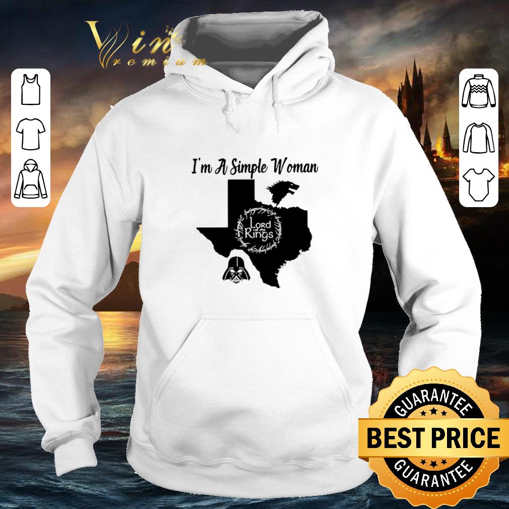 Premium I m a simple woman Texas Game of Thrones Lord of the Rings Darth Vader shirt 4 - Premium I’m a simple woman Texas Game of Thrones Lord of the Rings Darth Vader shirt