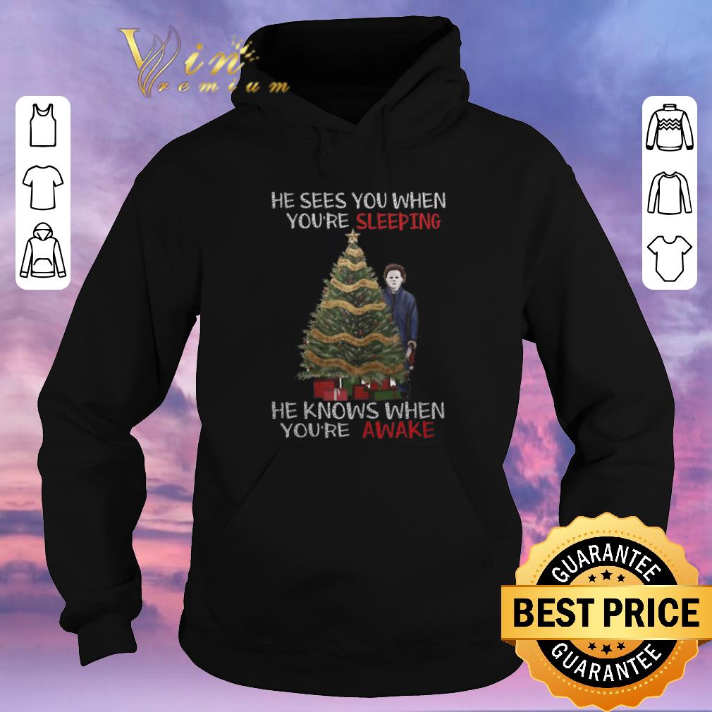 Premium Michael Myers he sees you when you're sleeping awake Christmas shirt sweater Premium Michael Myers he sees you when you re sleeping awake Christmas shirt sweater 4 - Premium Michael Myers he sees you when you're sleeping awake Christmas shirt sweater