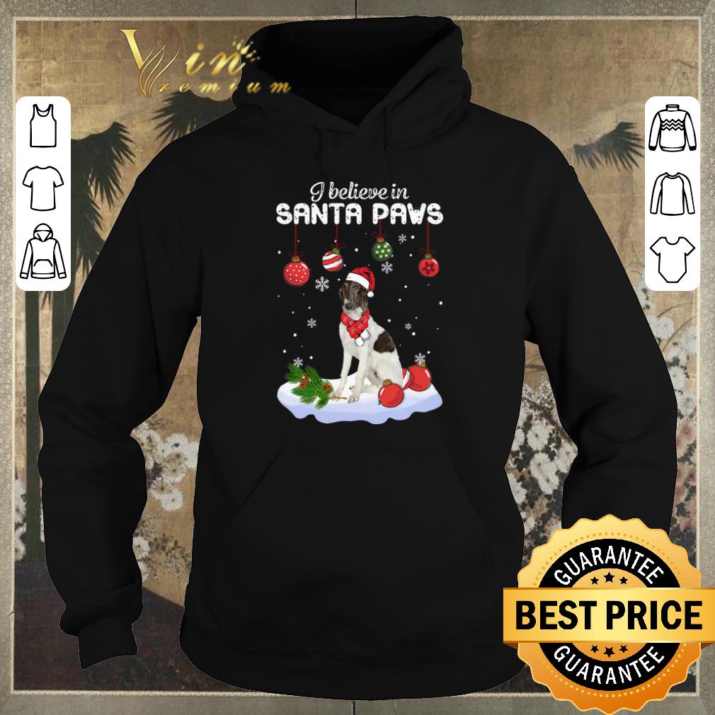 Pretty Borzoi i believe in Santa paws Christmas shirt sweater 4 - Pretty Borzoi i believe in Santa paws Christmas shirt sweater