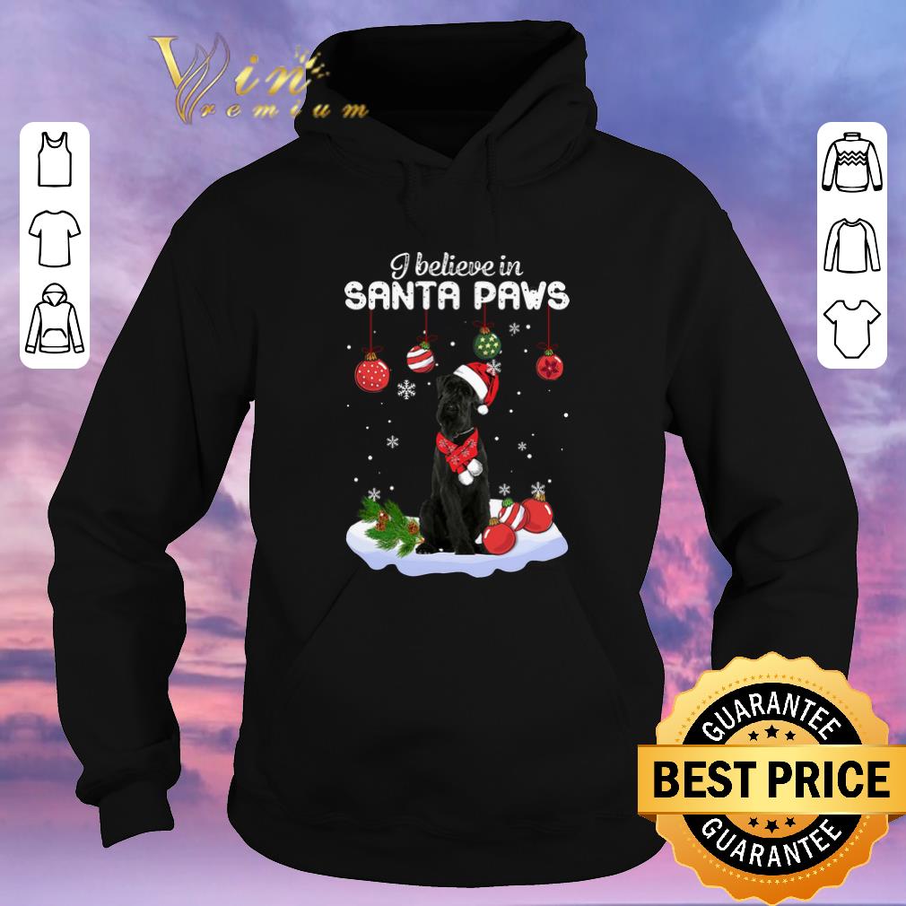 Pretty Christmas Giant Schnauzer i believe in Santa paws shirt 4 - Pretty Christmas Giant Schnauzer i believe in Santa paws shirt